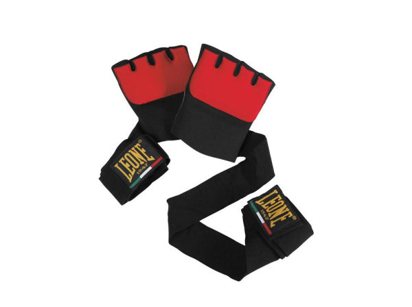 Leone 1947 Boxing Gel Under Gloves Hand Wraps - Black Red