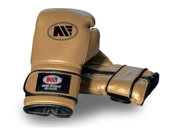 Main Event GTG 1000 Gym Leather Training Boxing Gloves Gold